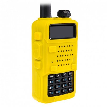 Silikónové puzdro na vysielačku Baofeng UV-5R - Farba: Žltá
