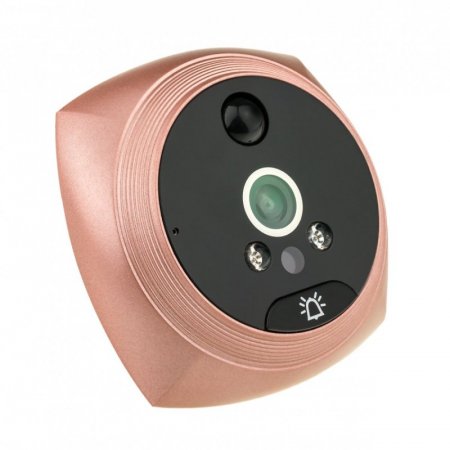 Digitální dveřní kukátko TS-1603 s nočním viděním, detekcí pohybu a 4,3" LCD - Barva: Růžovozlatá