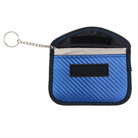 Bezpečnostné RFID puzdro na kľúče a karty - Farba: Modrá